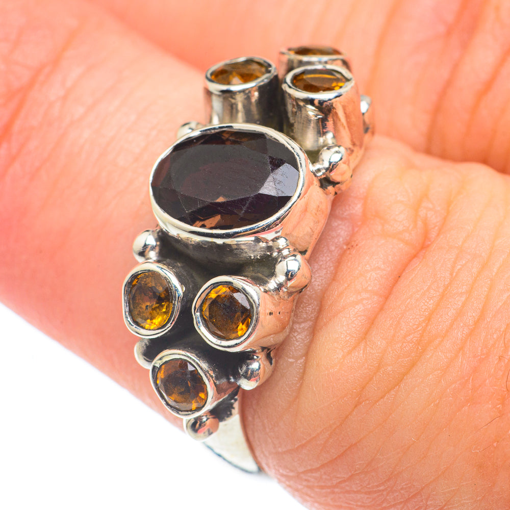 Smoky Quartz Rings handcrafted by Anasilvercos - RING65008