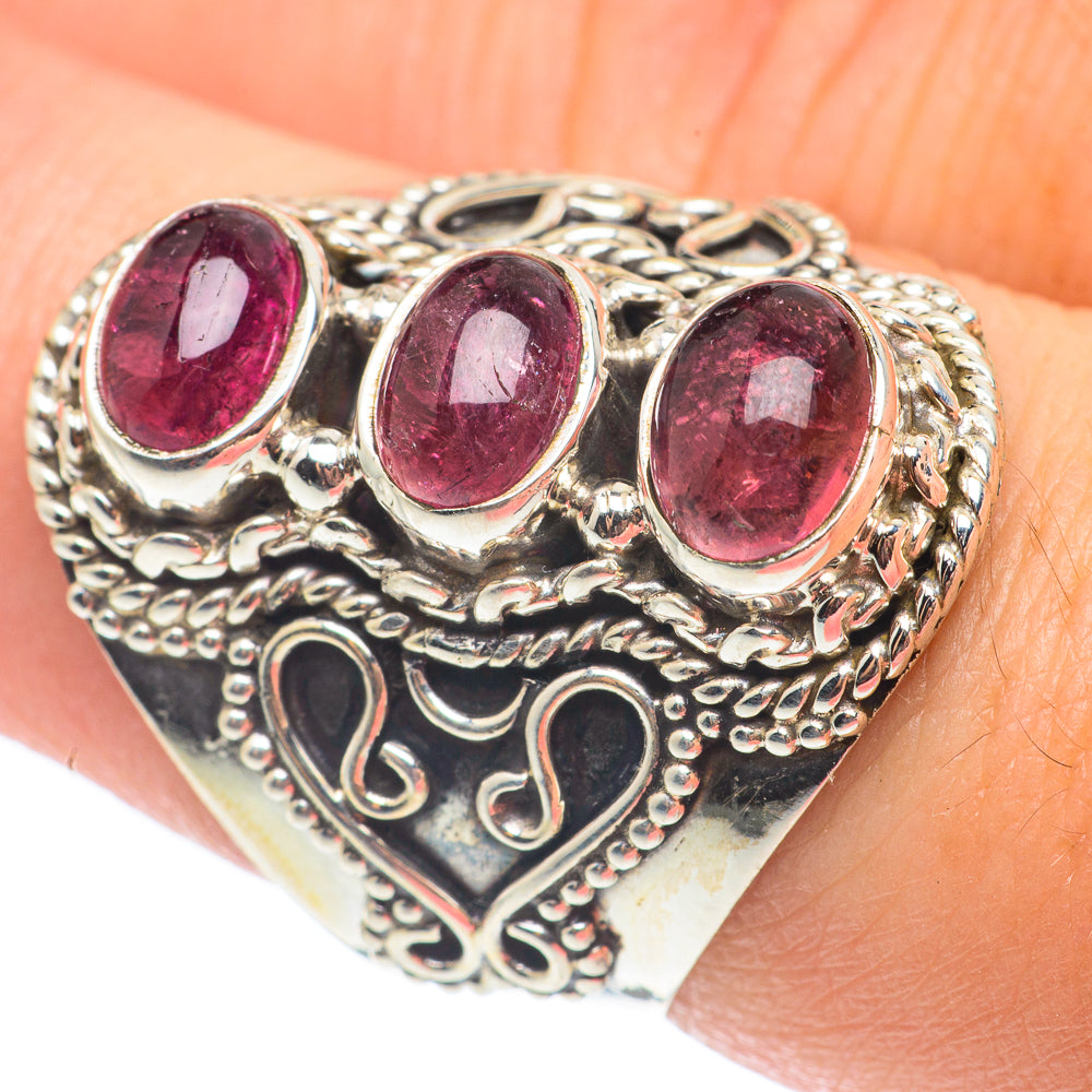 Pink Tourmaline Rings handcrafted by Anasilvercos - RING65012