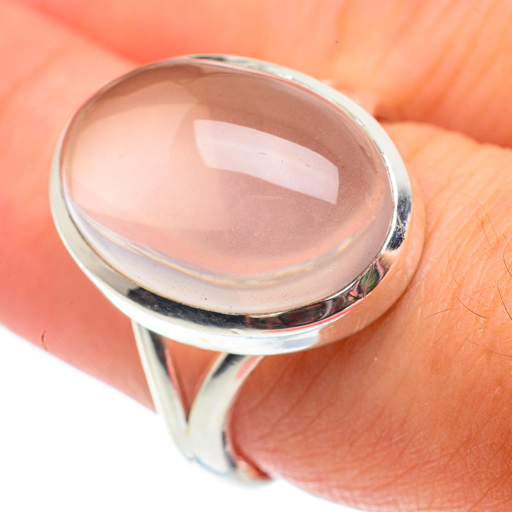 Rose Quartz Rings handcrafted by Anasilvercos - RING65013