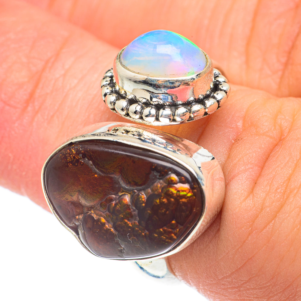 Mexican Fire Agate Rings handcrafted by Anasilvercos - RING65020