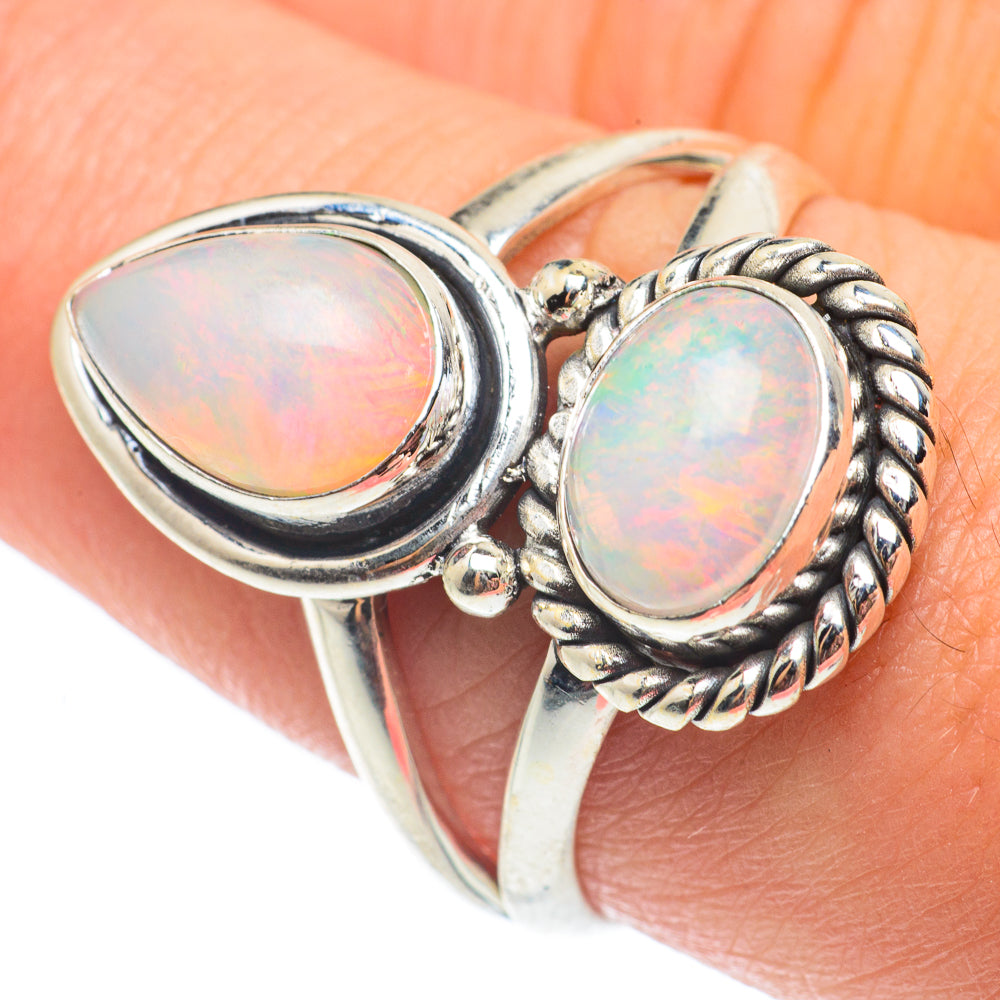 Ethiopian Opal Rings handcrafted by Anasilvercos - RING65021