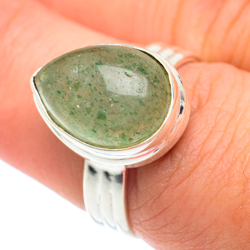 Green Aventurine Rings handcrafted by Anasilvercos - RING65026