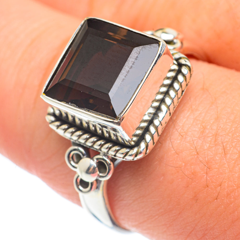 Smoky Quartz Rings handcrafted by Anasilvercos - RING65028