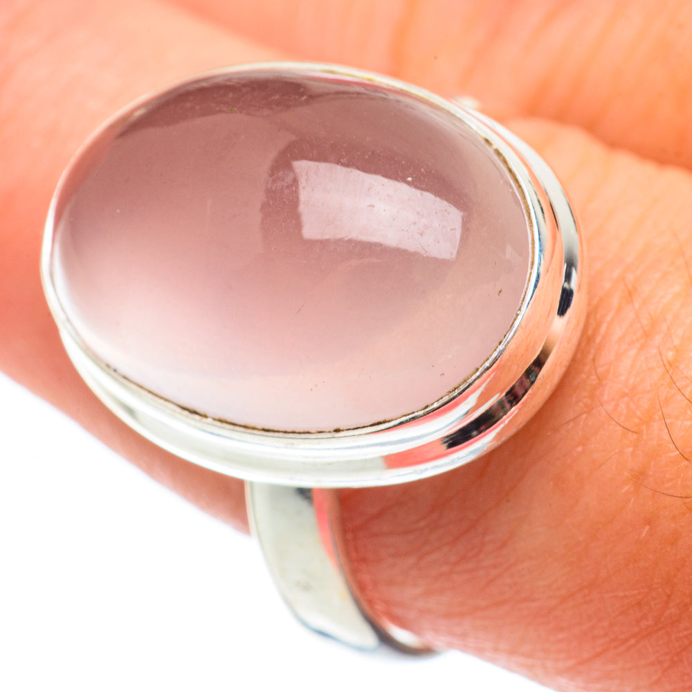 Rose Quartz Rings handcrafted by Anasilvercos - RING65032