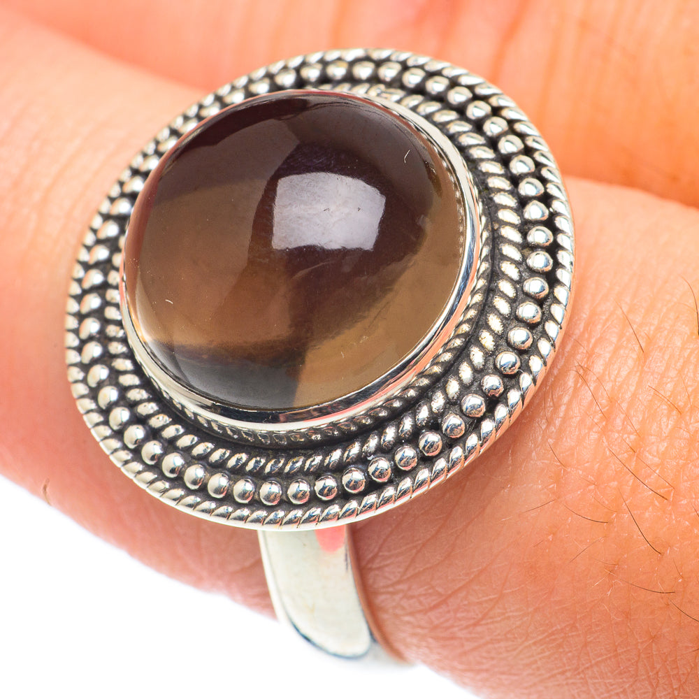 Smoky Quartz Rings handcrafted by Anasilvercos - RING65046
