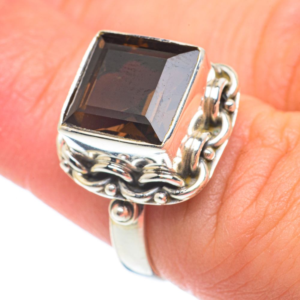 Smoky Quartz Rings handcrafted by Anasilvercos - RING65047