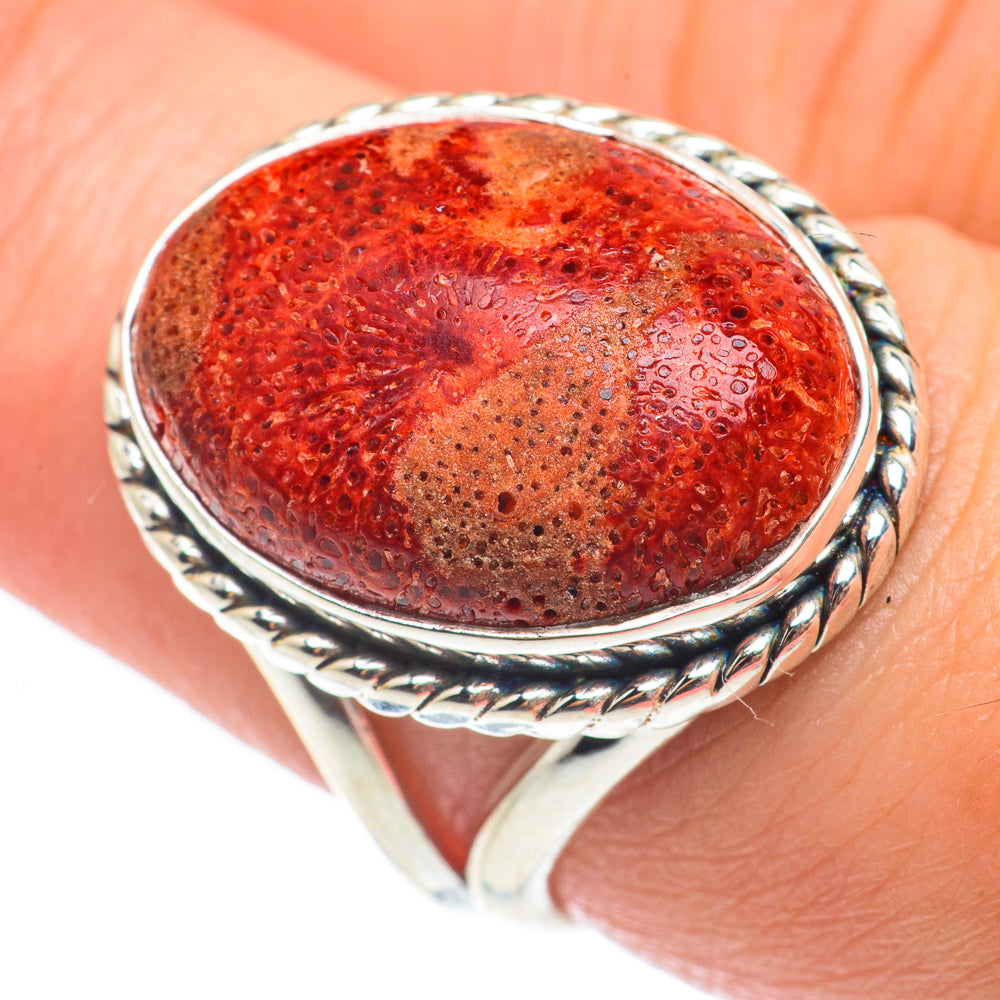 Sponge Coral Rings handcrafted by Anasilvercos - RING65048