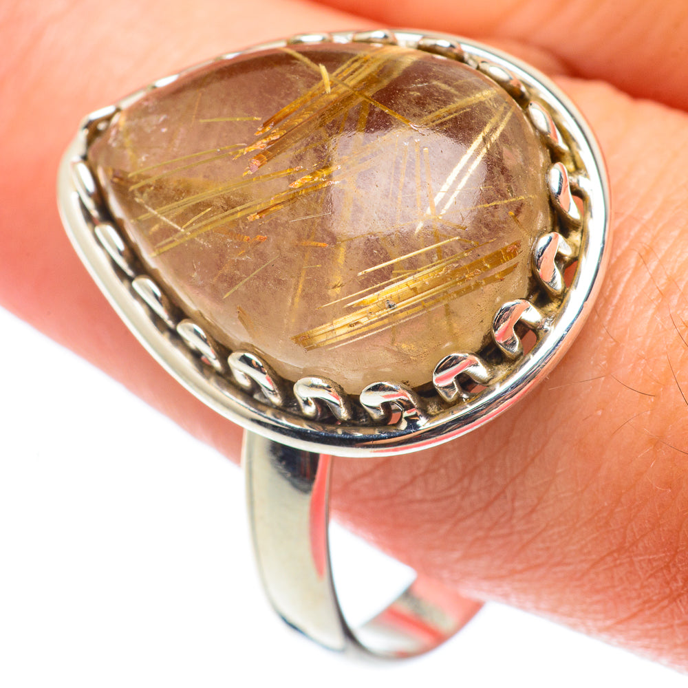 Rutilated Quartz Rings handcrafted by Anasilvercos - RING65053