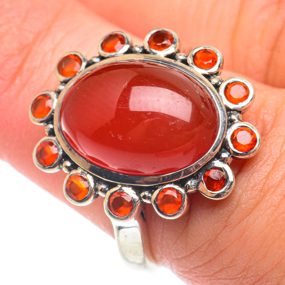Carnelian Rings handcrafted by Anasilvercos - RING65067