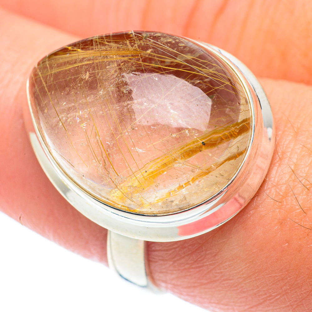Rutilated Quartz Rings handcrafted by Anasilvercos - RING65069