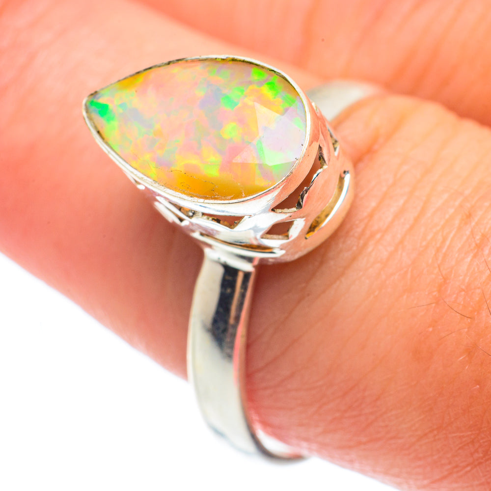 Ethiopian Opal Rings handcrafted by Anasilvercos - RING65071