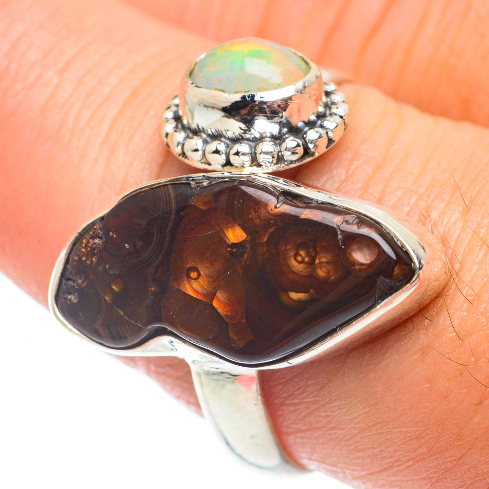 Mexican Fire Agate Rings handcrafted by Anasilvercos - RING65074