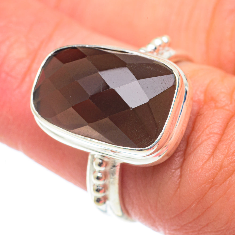 Smoky Quartz Rings handcrafted by Anasilvercos - RING65081