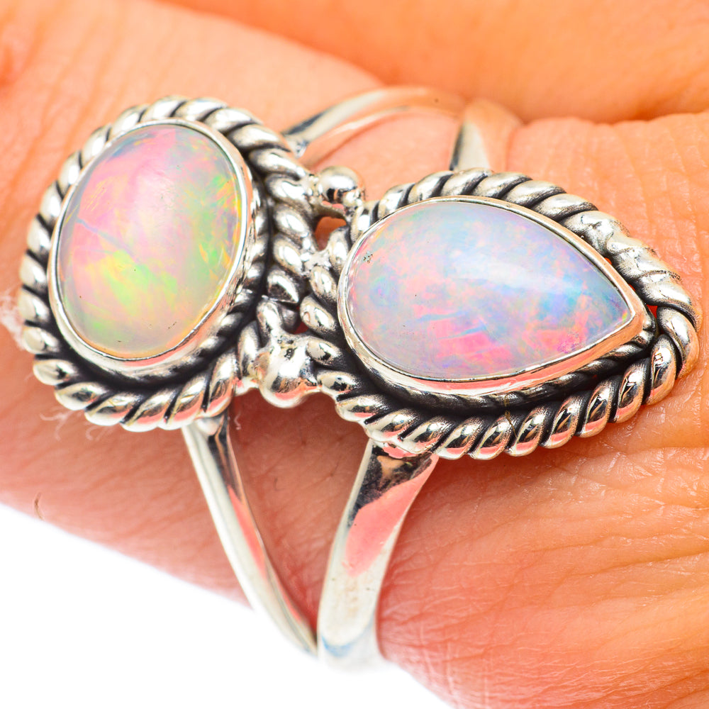 Ethiopian Opal Rings handcrafted by Anasilvercos - RING65091