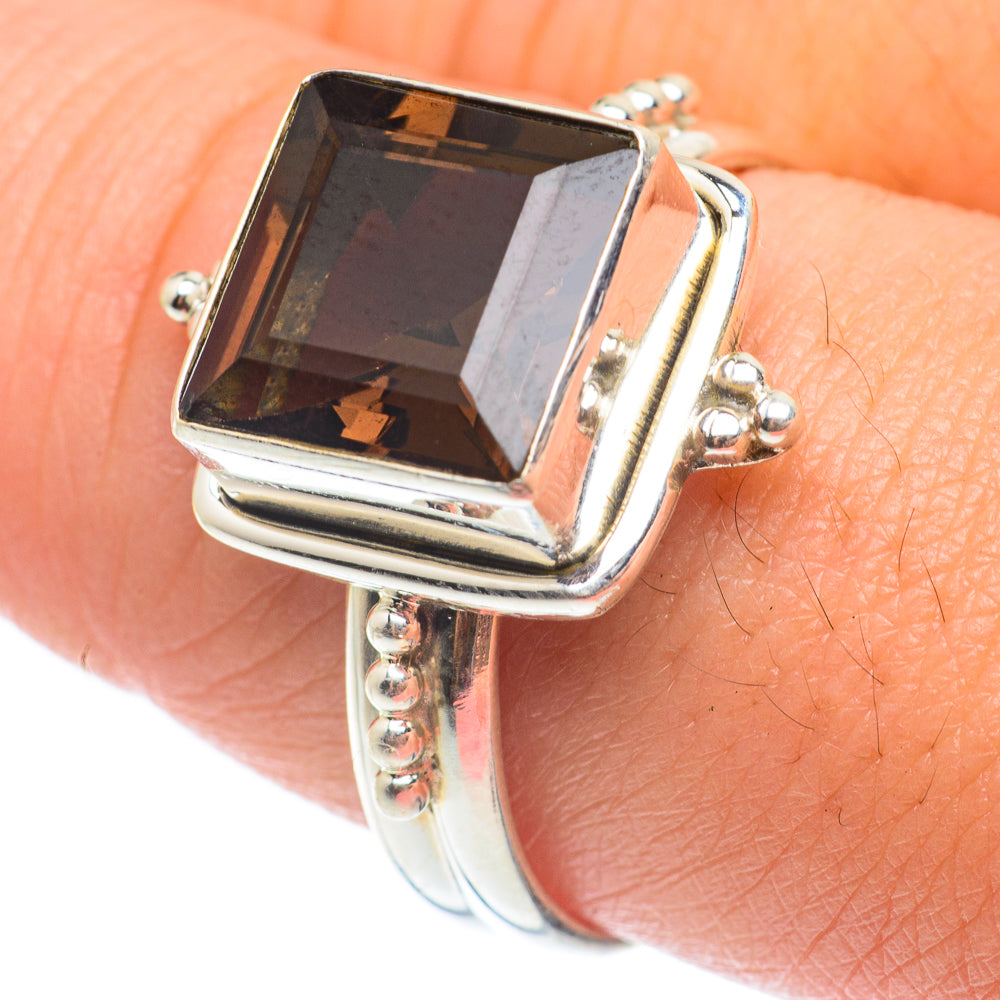 Smoky Quartz Rings handcrafted by Anasilvercos - RING65098