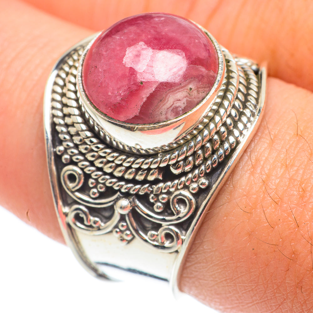 Rhodochrosite Rings handcrafted by Anasilvercos - RING65102
