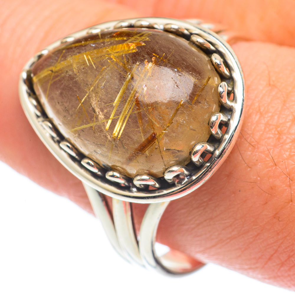 Rutilated Quartz Rings handcrafted by Anasilvercos - RING65103