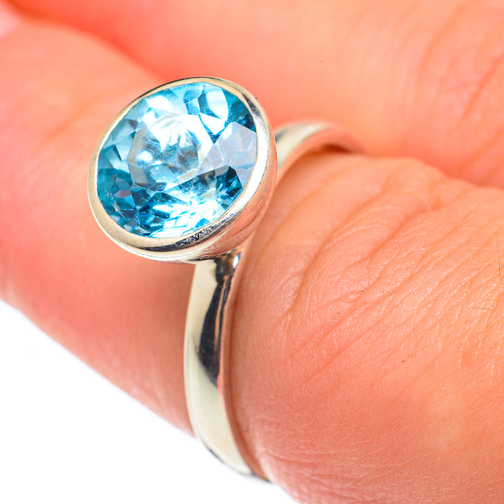 Blue Topaz Rings handcrafted by Anasilvercos - RING65110