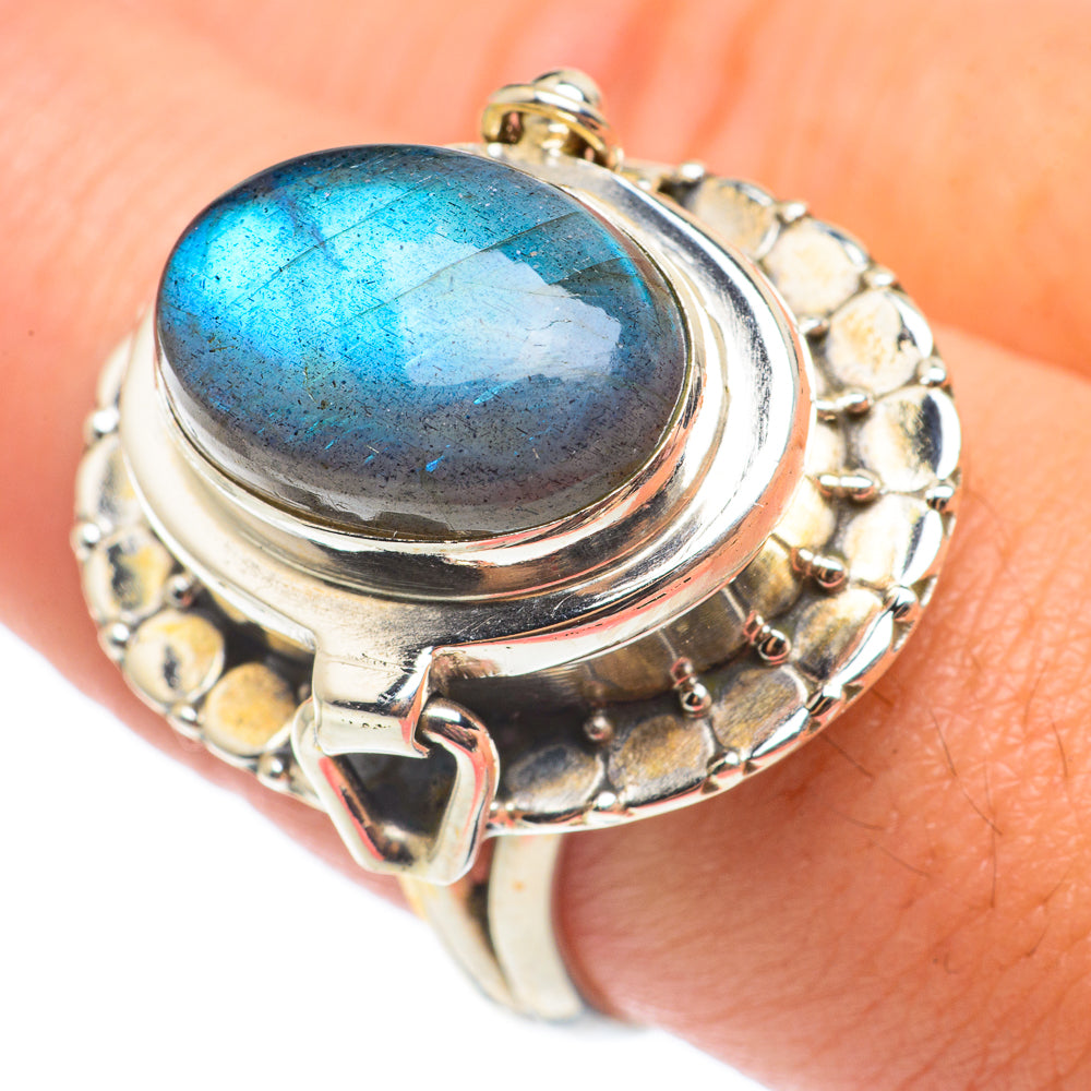 Labradorite Rings handcrafted by Anasilvercos - RING65123