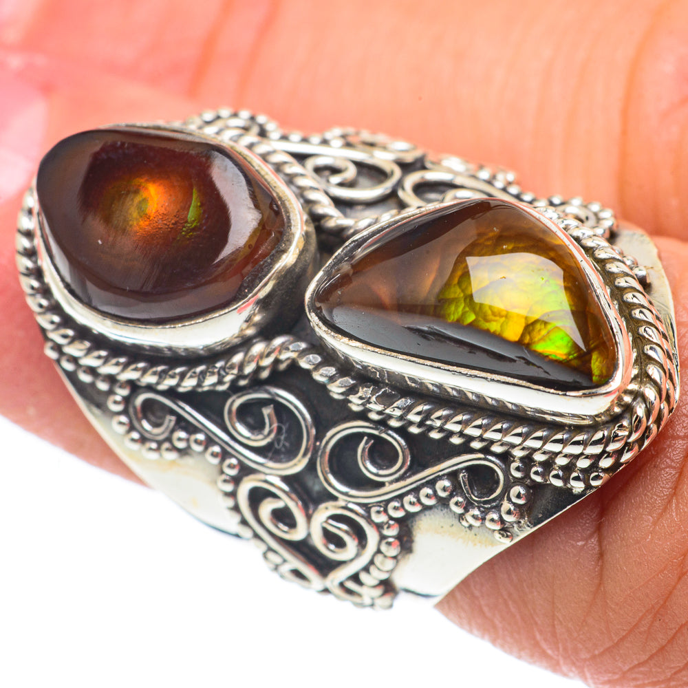 Mexican Fire Agate Rings handcrafted by Anasilvercos - RING65128