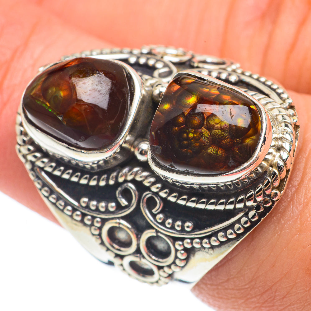 Mexican Fire Agate Rings handcrafted by Anasilvercos - RING65129
