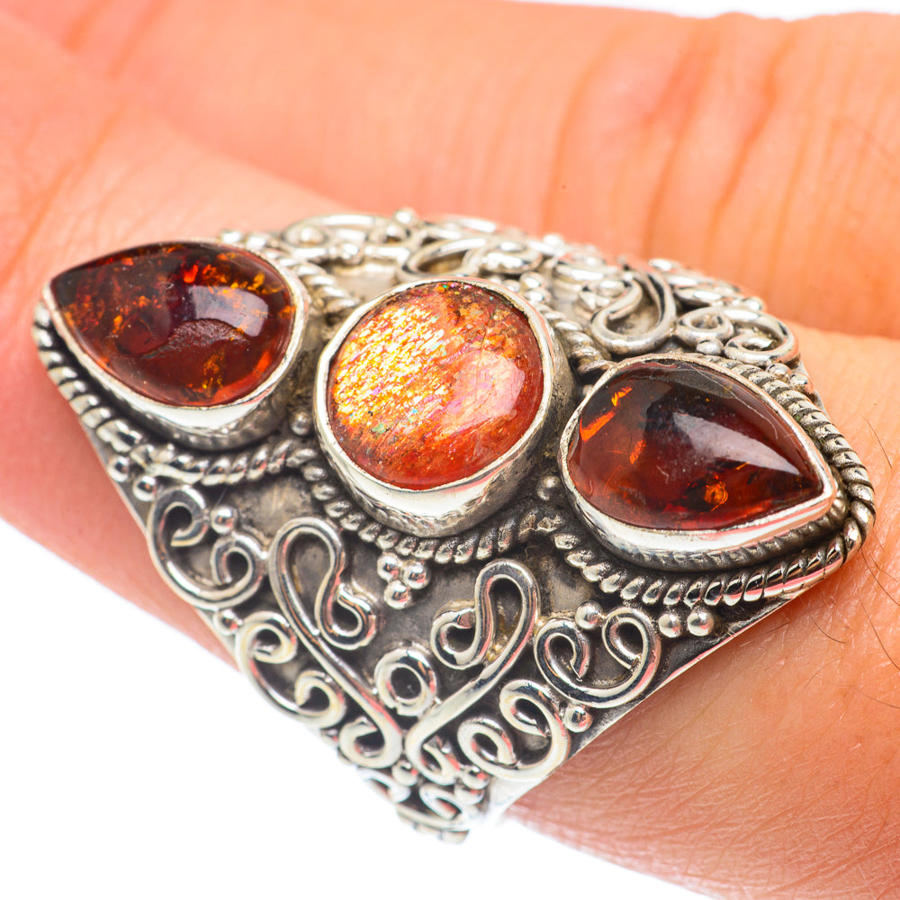 Sunstone Rings handcrafted by Anasilvercos - RING65130