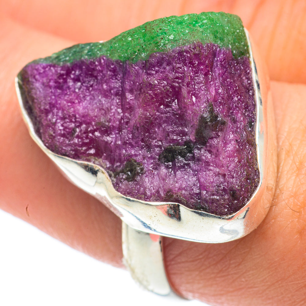 Ruby Zoisite Rings handcrafted by Anasilvercos - RING65142