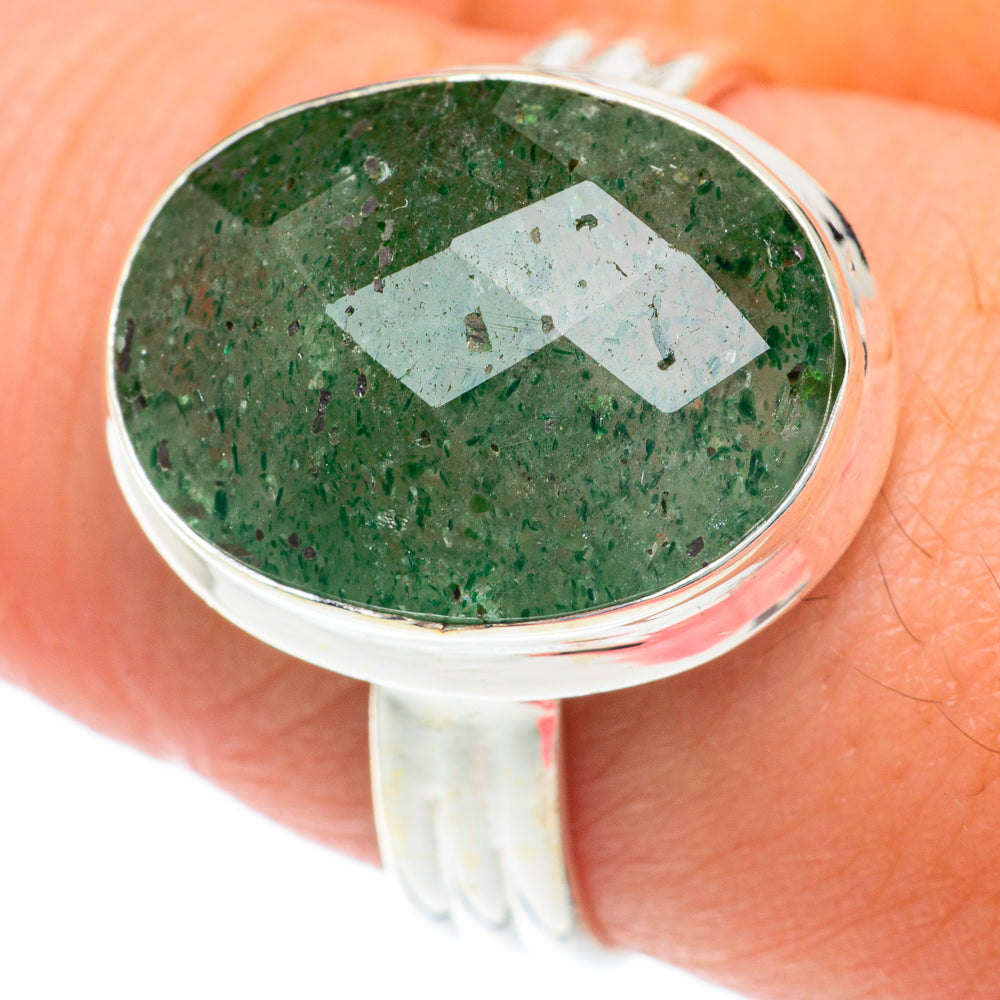 Green Aventurine Rings handcrafted by Anasilvercos - RING65154