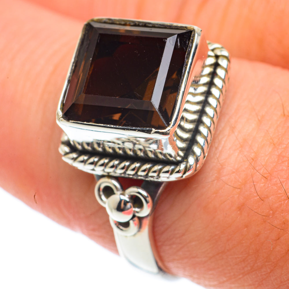 Smoky Quartz Rings handcrafted by Anasilvercos - RING65158