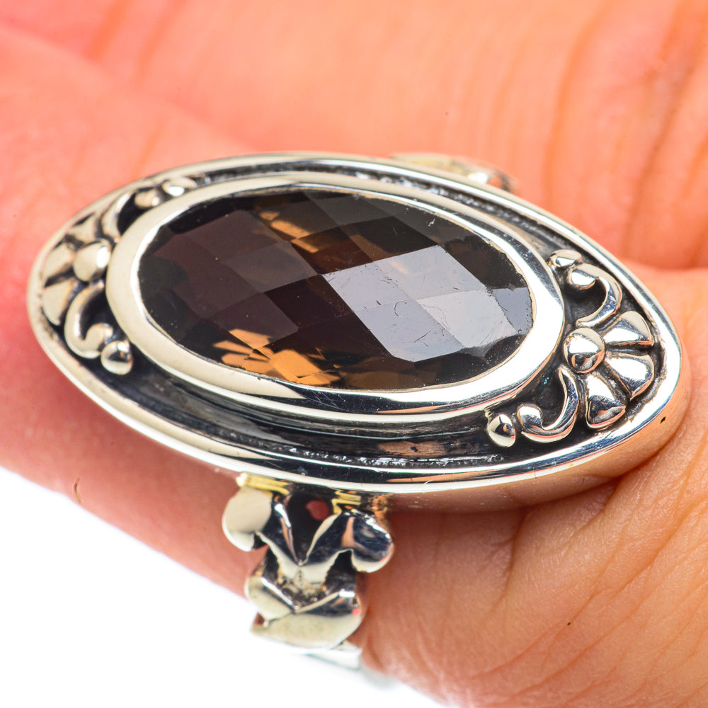 Smoky Quartz Rings handcrafted by Anasilvercos - RING65185