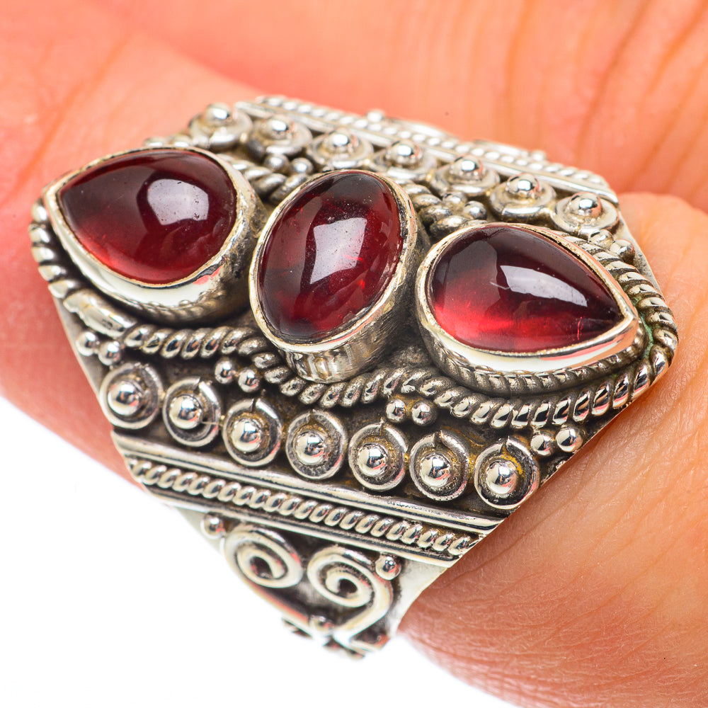 Garnet Rings handcrafted by Anasilvercos - RING65191
