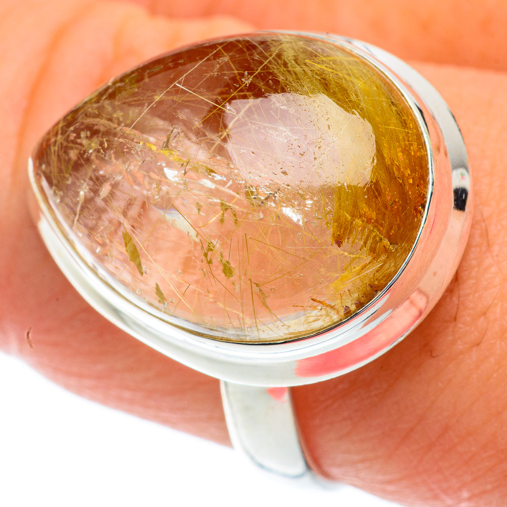 Rutilated Quartz Rings handcrafted by Anasilvercos - RING65196