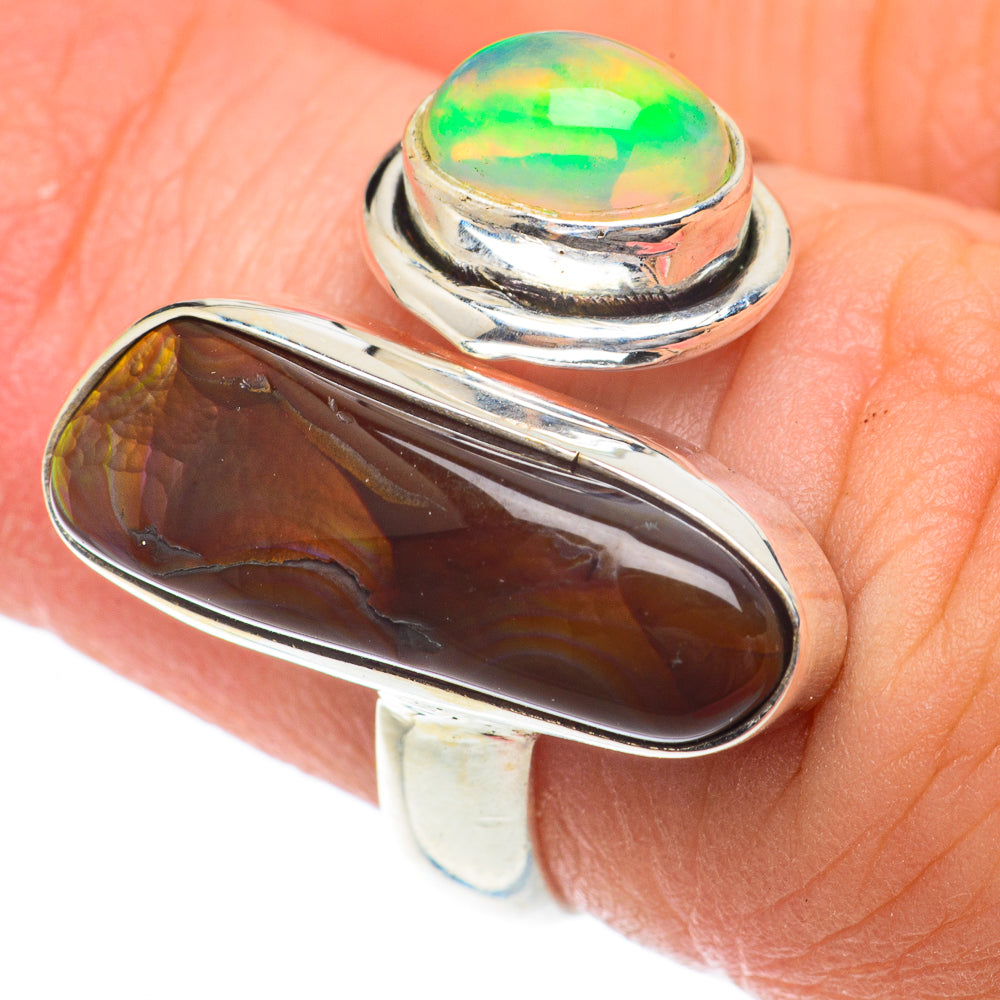 Mexican Fire Agate Rings handcrafted by Anasilvercos - RING65205
