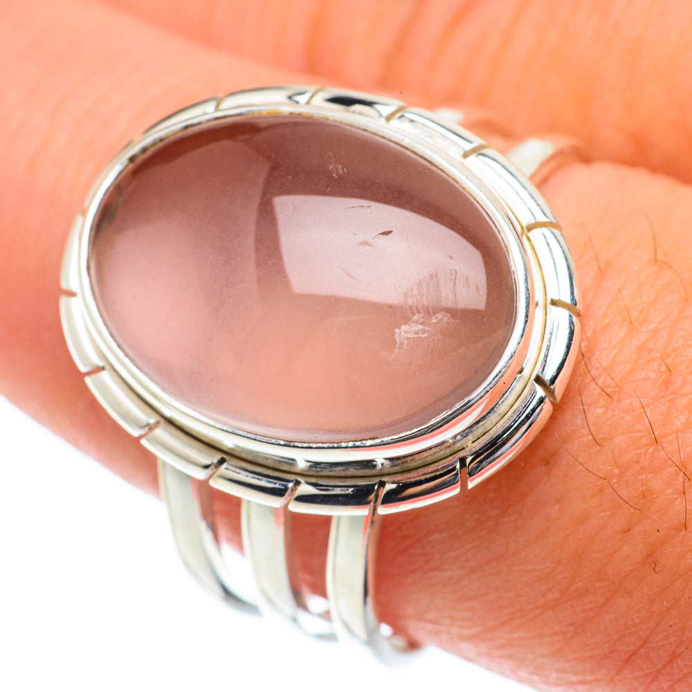 Rose Quartz Rings handcrafted by Anasilvercos - RING65220