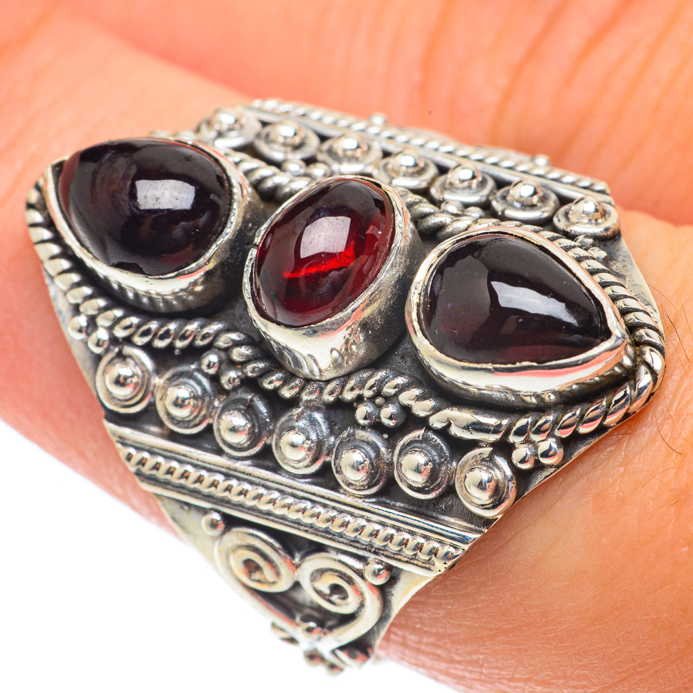 Garnet Rings handcrafted by Anasilvercos - RING65221