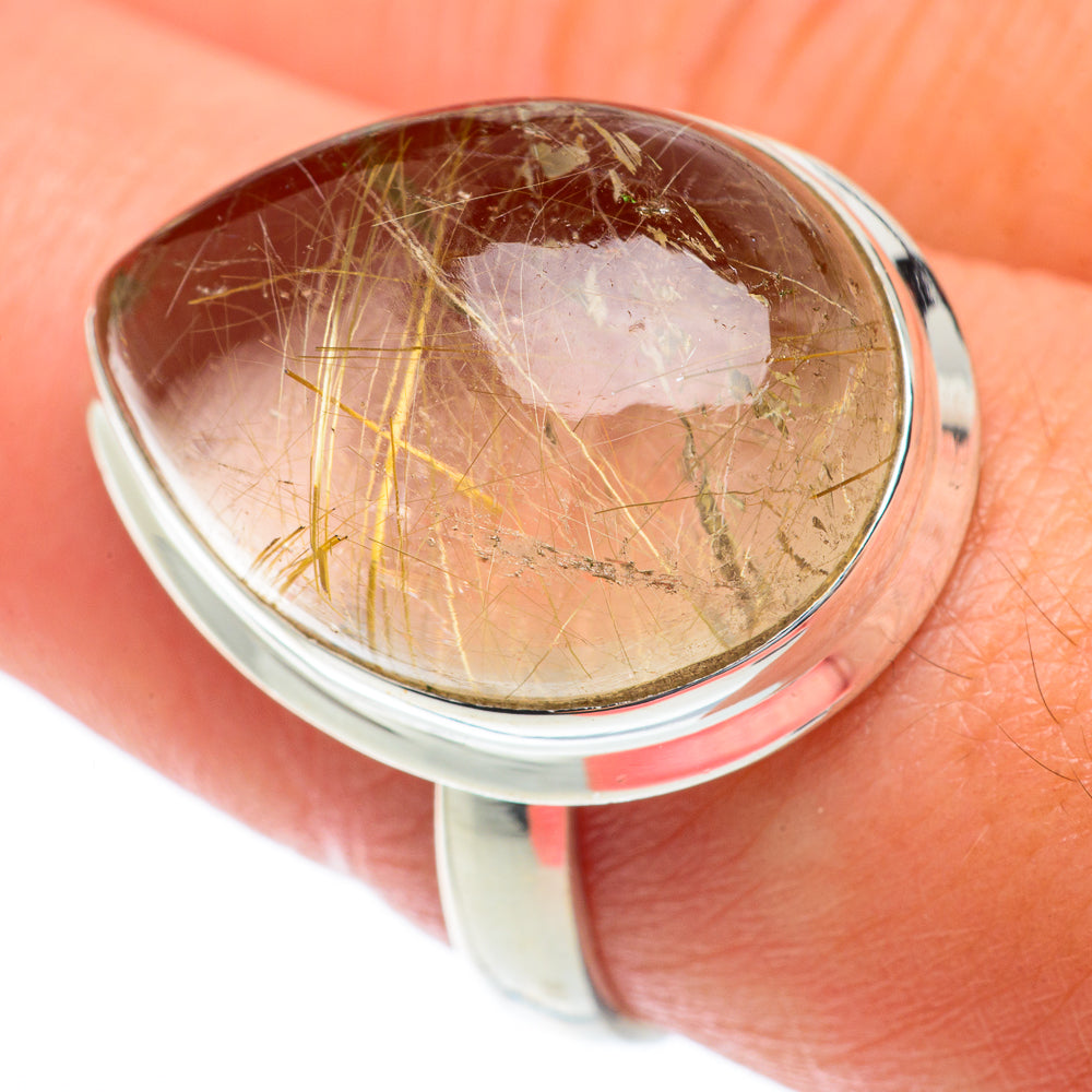 Rutilated Quartz Rings handcrafted by Anasilvercos - RING65224