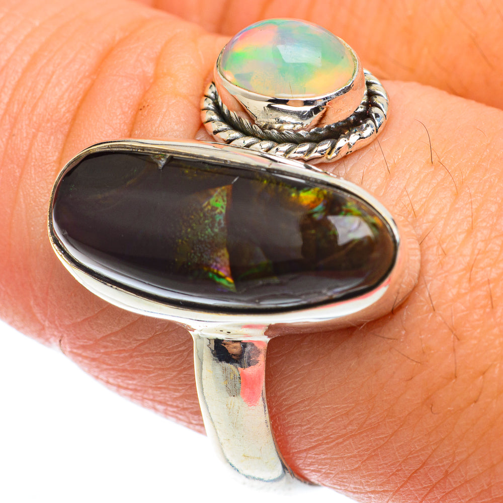 Mexican Fire Agate Rings handcrafted by Anasilvercos - RING65231