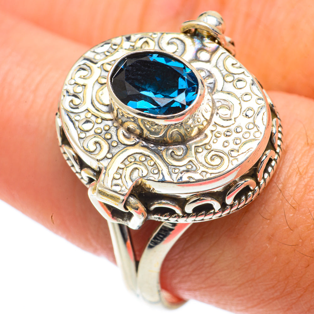 London Blue Topaz Rings handcrafted by Anasilvercos - RING65235