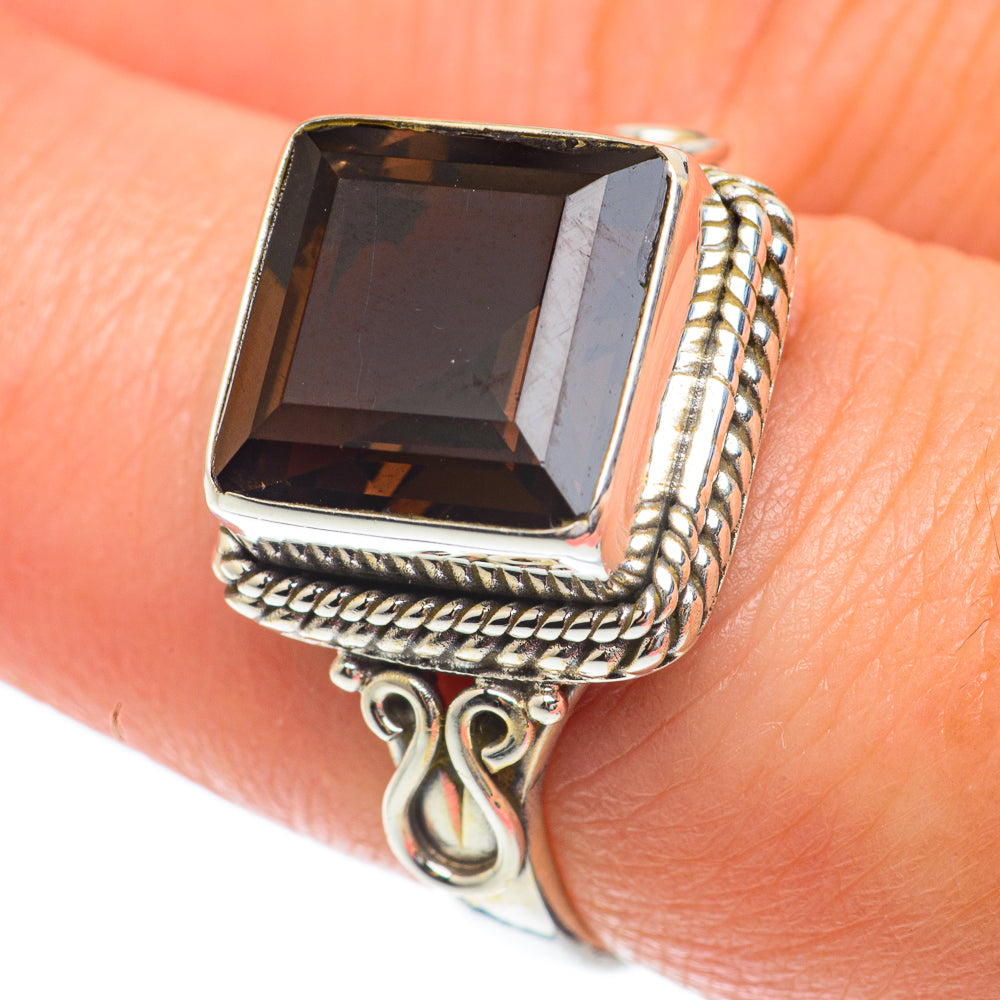 Smoky Quartz Rings handcrafted by Anasilvercos - RING65242