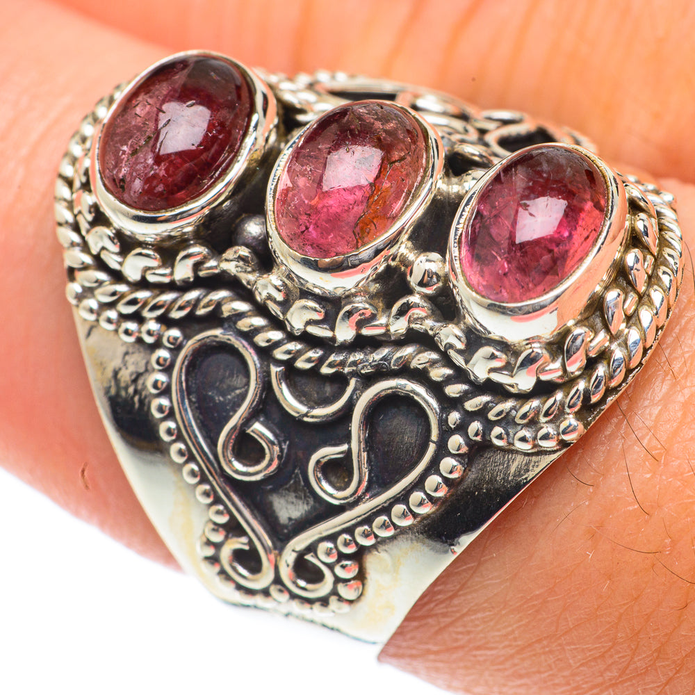 Pink Tourmaline Rings handcrafted by Anasilvercos - RING65245