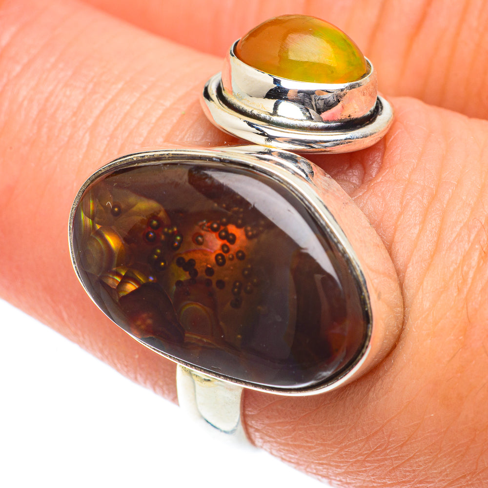 Mexican Fire Agate Rings handcrafted by Anasilvercos - RING65258