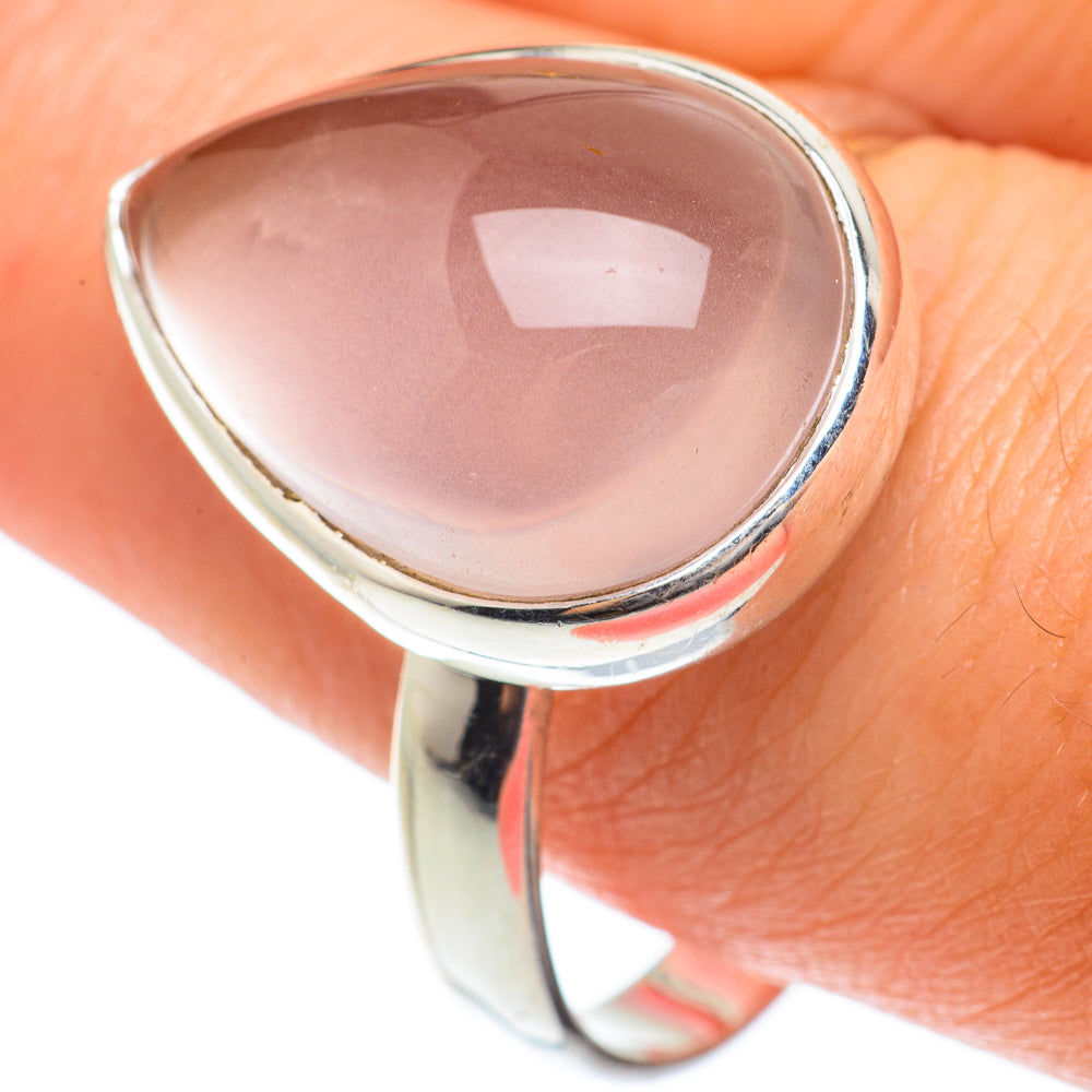 Rose Quartz Rings handcrafted by Anasilvercos - RING65271