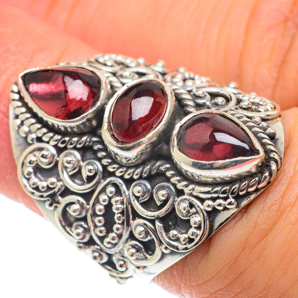 Garnet Rings handcrafted by Anasilvercos - RING65273