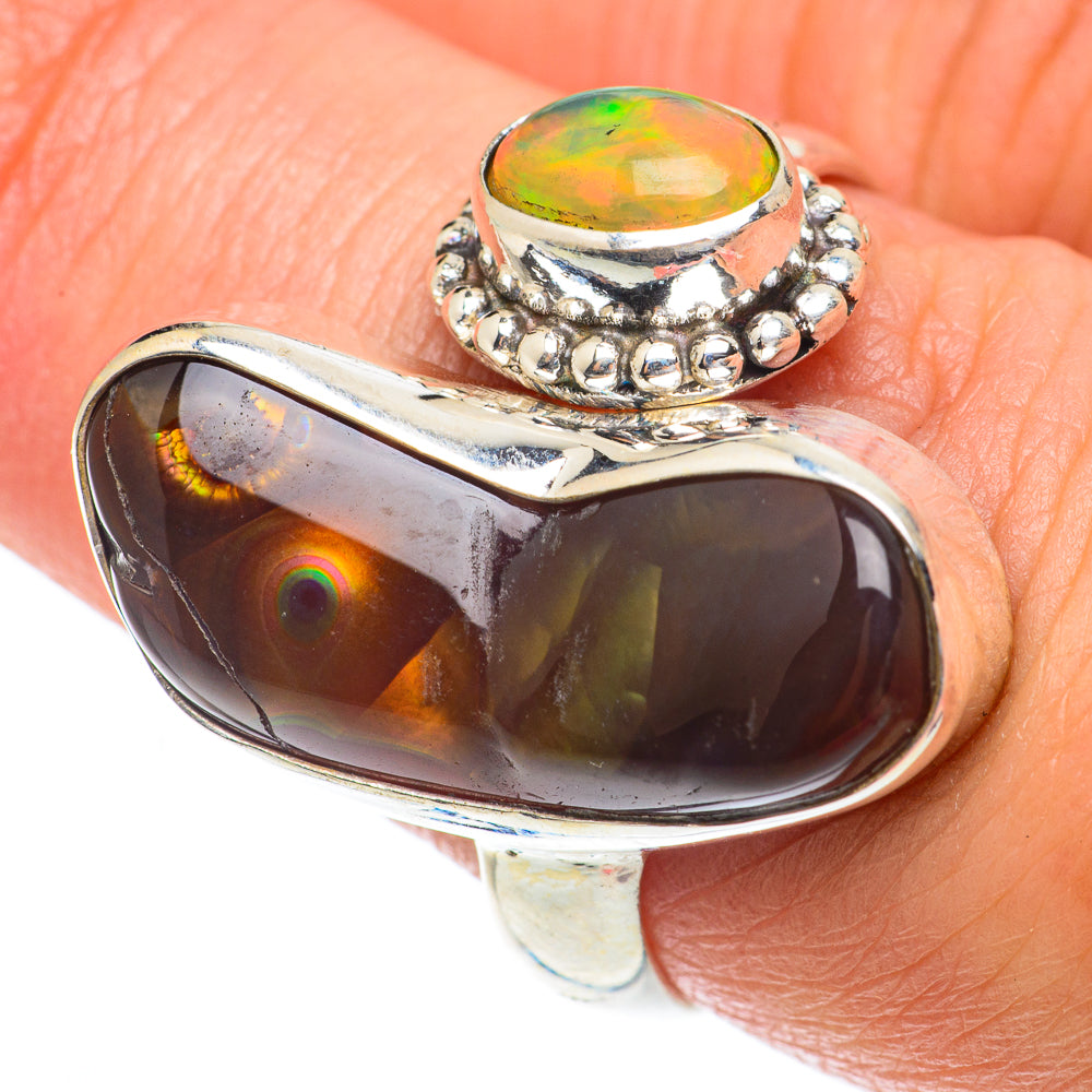 Mexican Fire Agate Rings handcrafted by Anasilvercos - RING65280