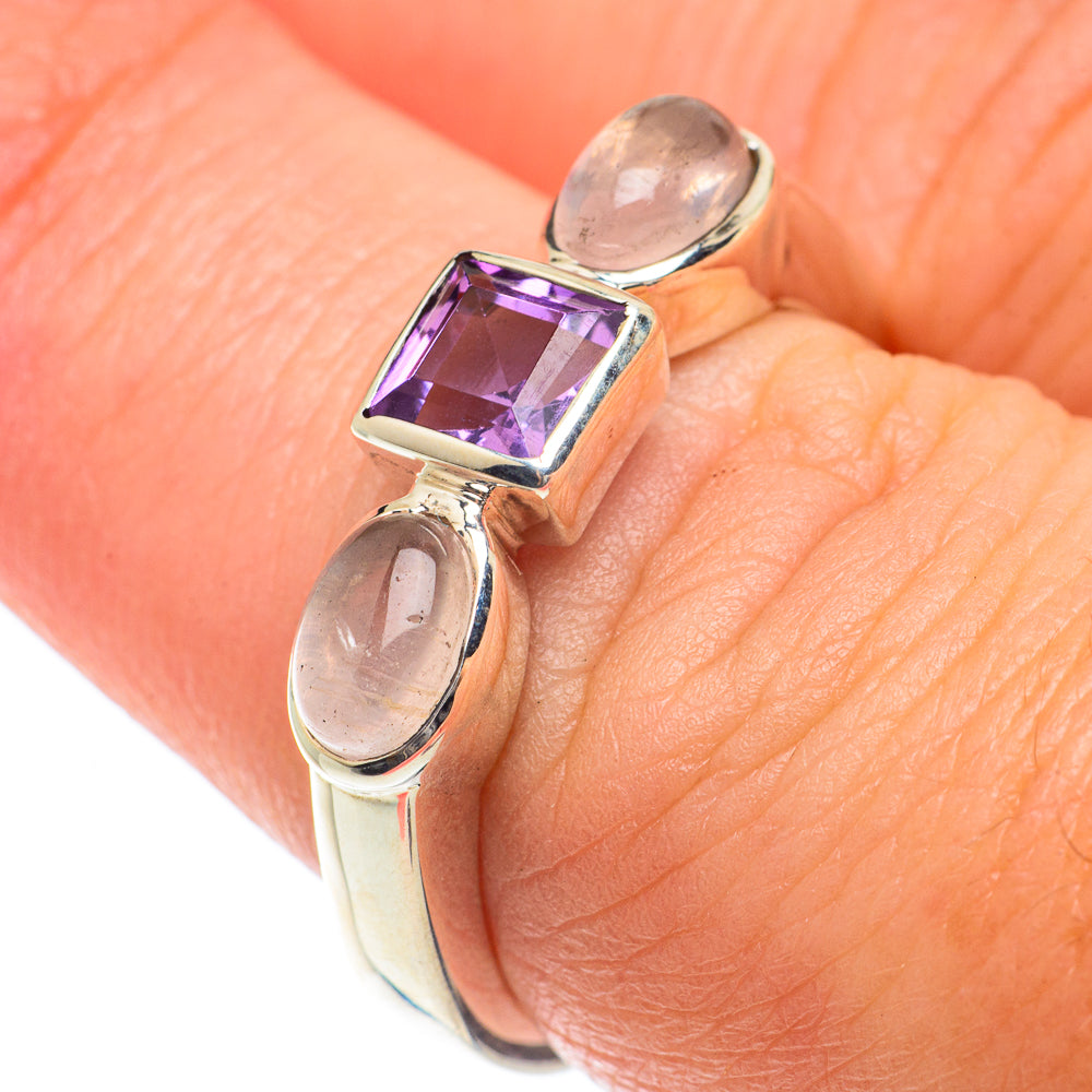Rose Quartz Rings handcrafted by Anasilvercos - RING65295