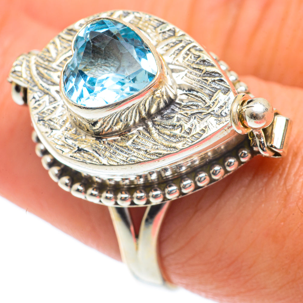 Blue Topaz Rings handcrafted by Anasilvercos - RING65306