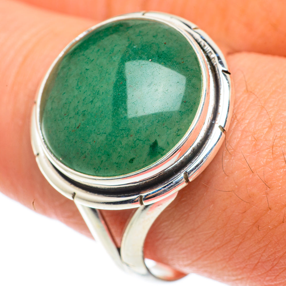 Green Aventurine Rings handcrafted by Anasilvercos - RING65311
