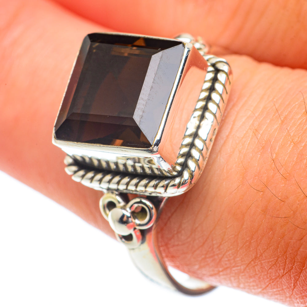 Smoky Quartz Rings handcrafted by Anasilvercos - RING65313