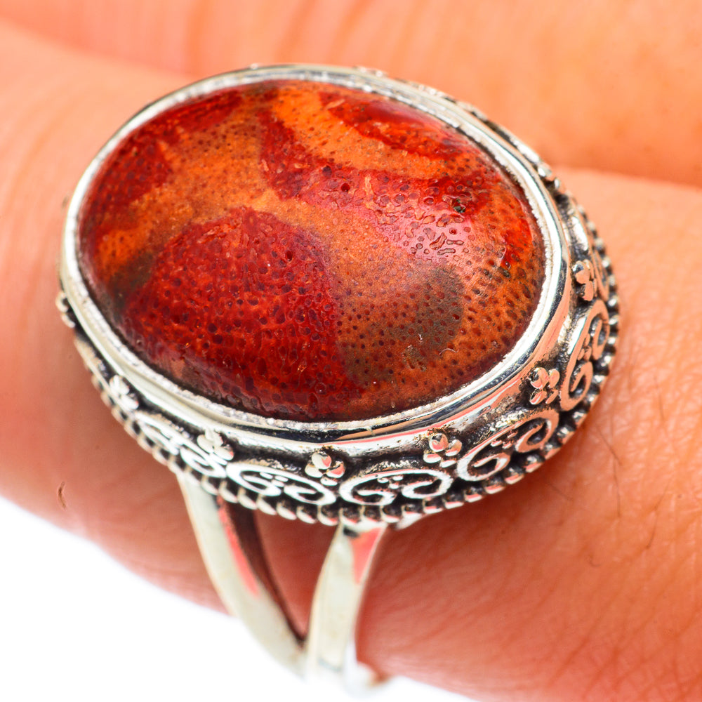 Sponge Coral Rings handcrafted by Anasilvercos - RING65314