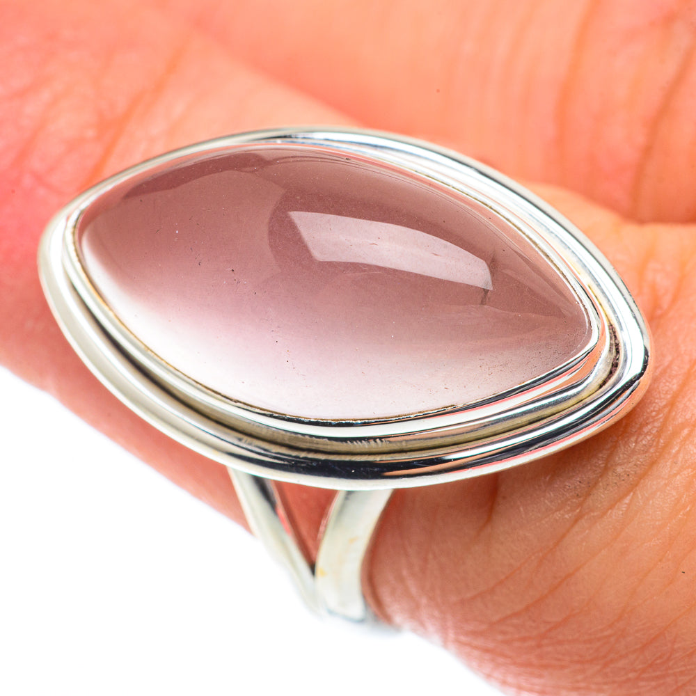 Rose Quartz Rings handcrafted by Anasilvercos - RING65316